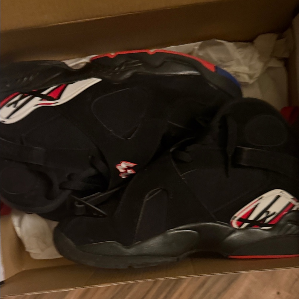 Men's Black and Red Athletic Shoes